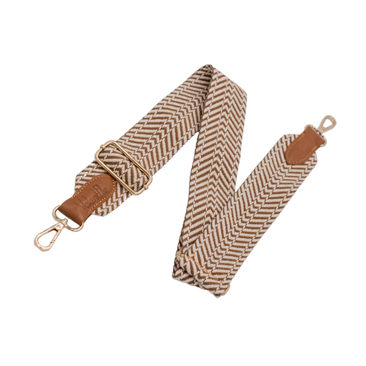  Fabric Purse Strap, Jacquard Beige 