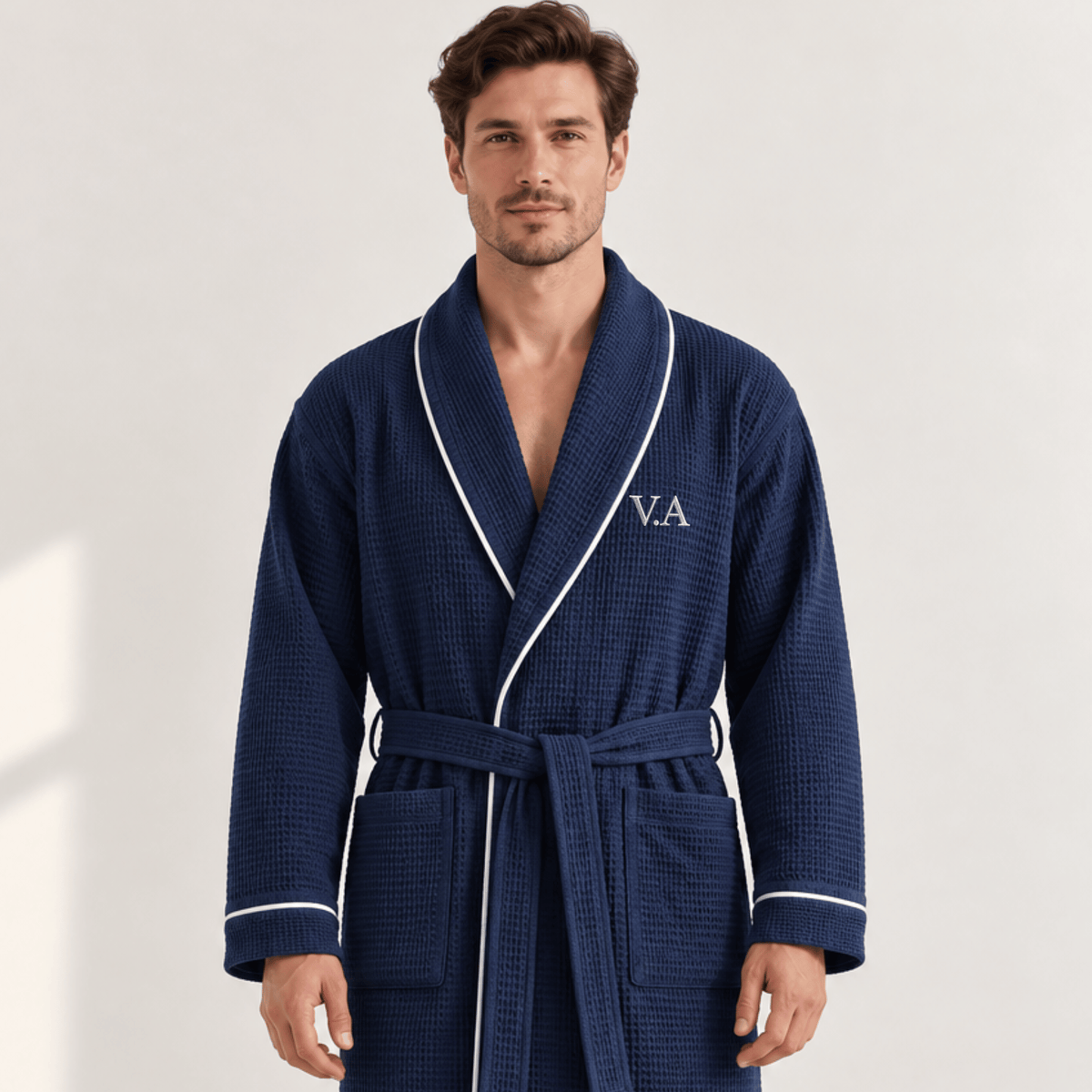 CUSTOM_INITIALS_WAFFLE_BATHROBE_FOR_COUPLES