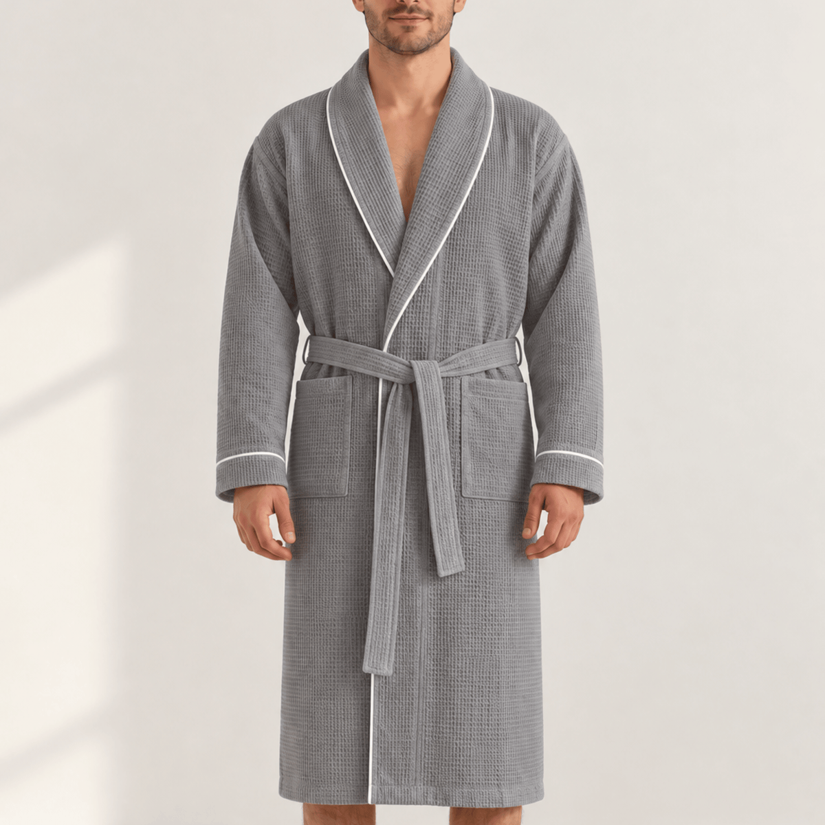 Couple Waffle Bathrobes, Set of Two