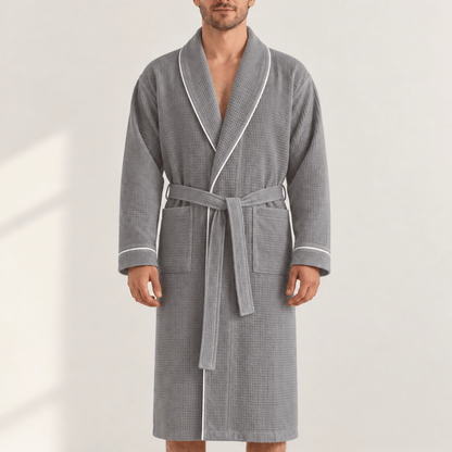Couple Waffle Bathrobes, Set of Two