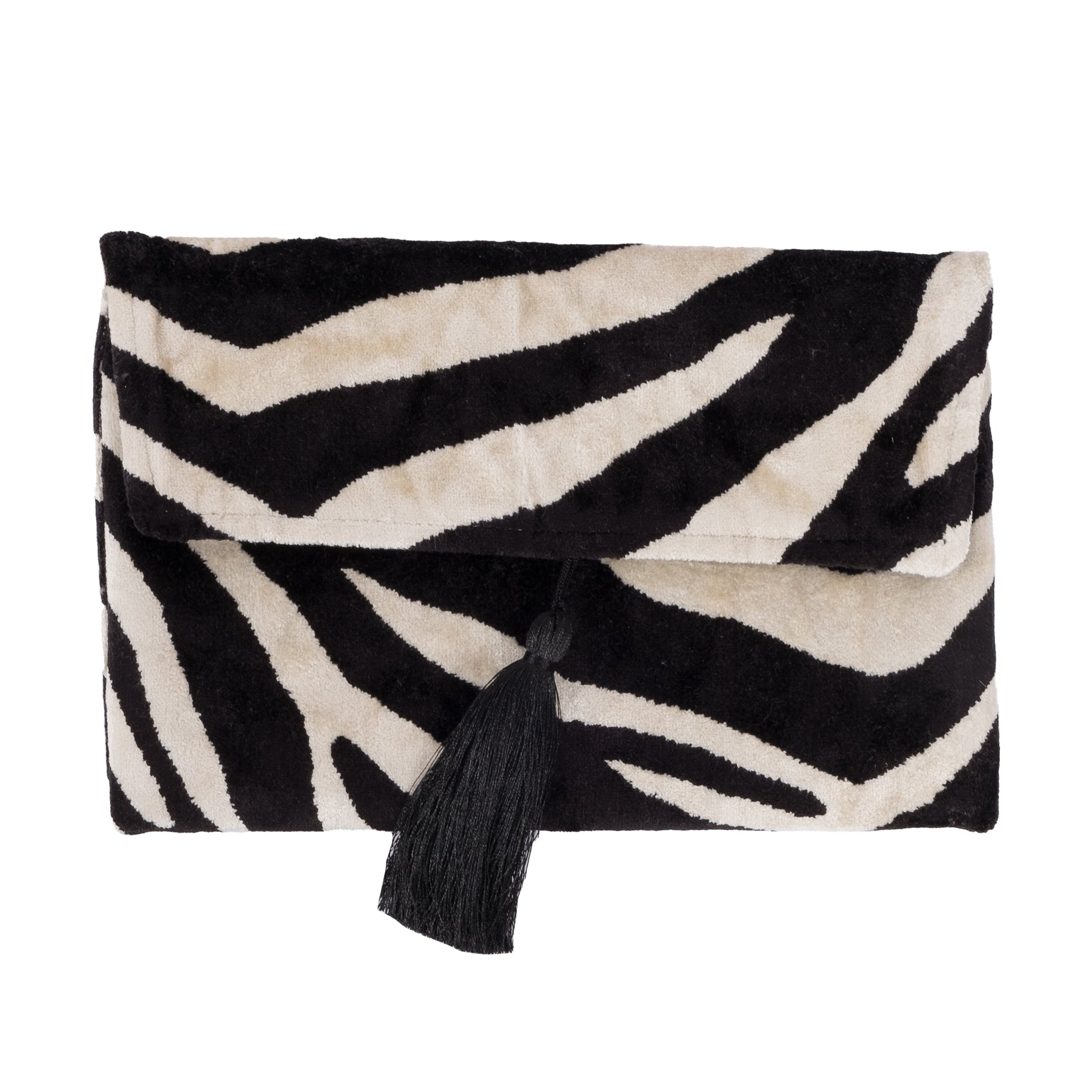 black ikat bag