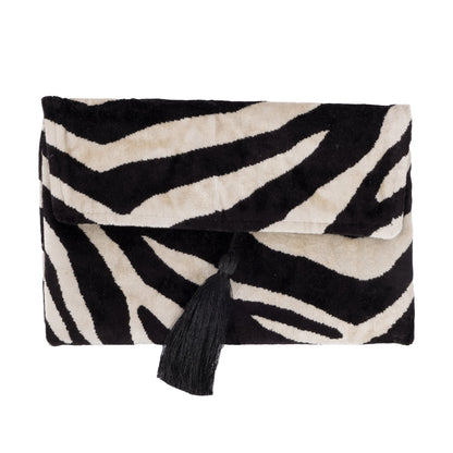 black ikat bag