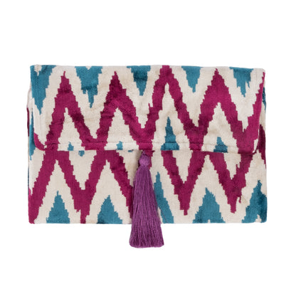 ikat clutch bag