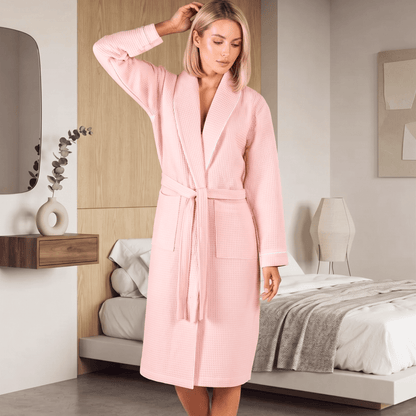Personalized Waffle Bathrobe with Initials