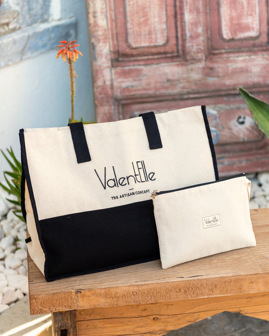 large tote bag and clutch gift set