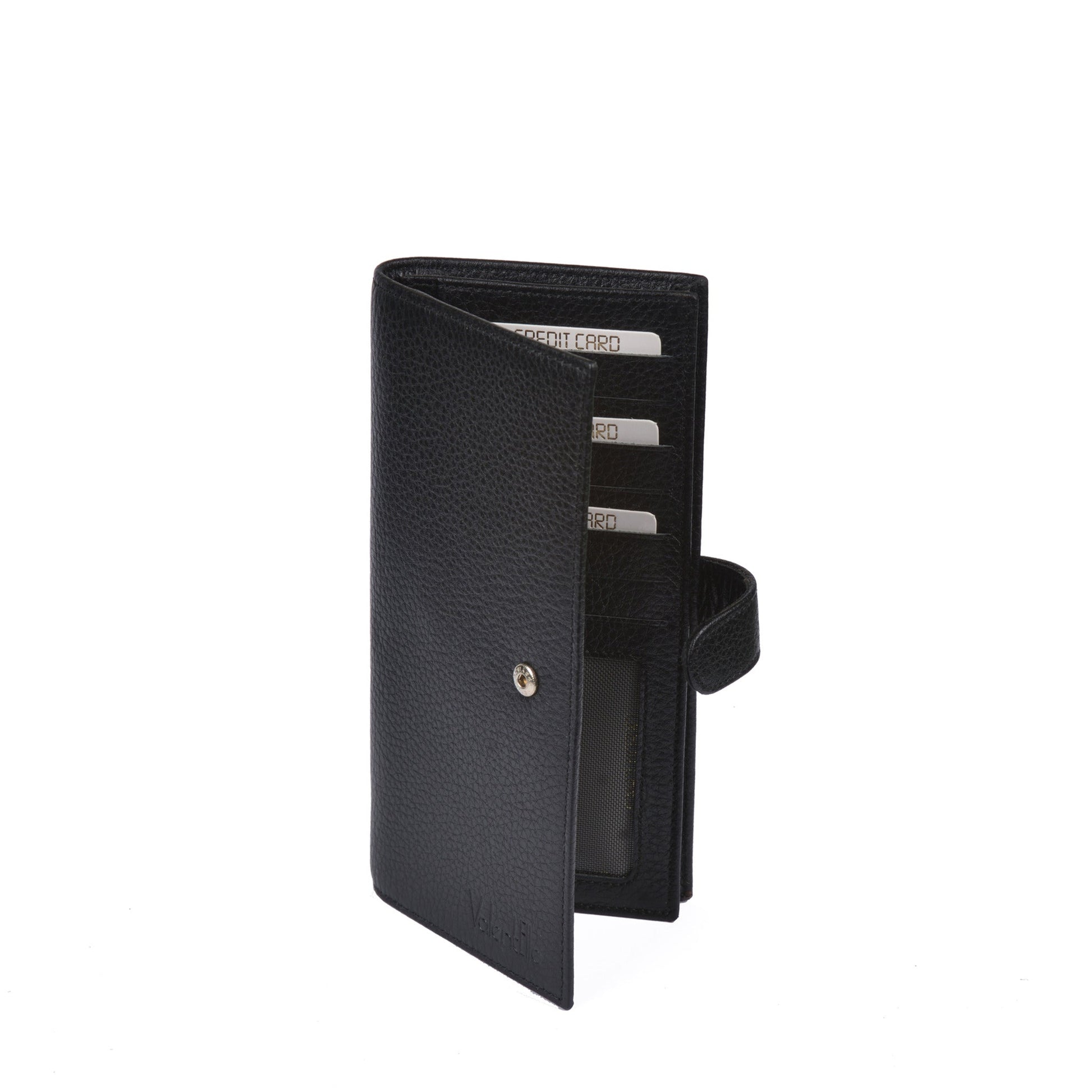 Genuine Leather Wallet, Black 