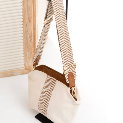  Fabric Purse Strap, Jacquard Beige 