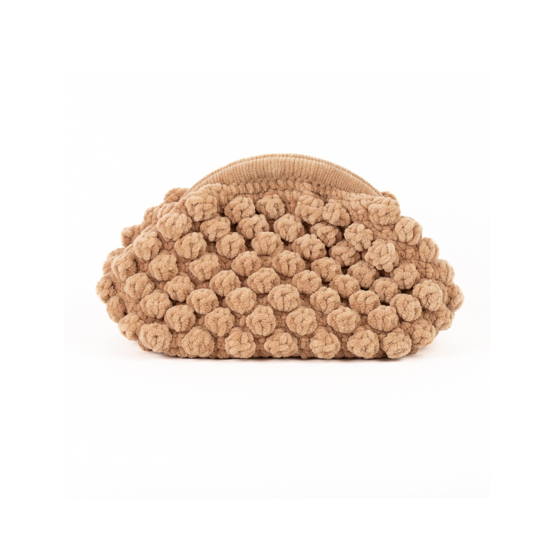 Velvet Clutch Purse Bag, Beige