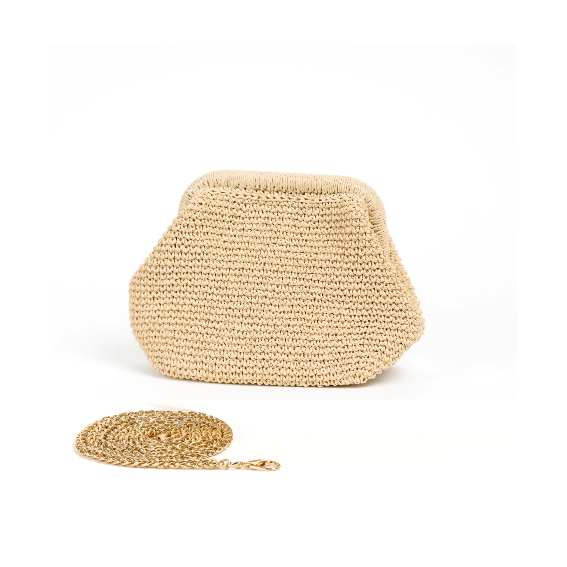 Black Raffia Clutch Bag