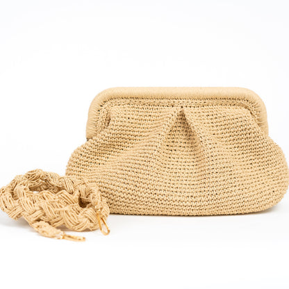 Raffia beach bag, Straw