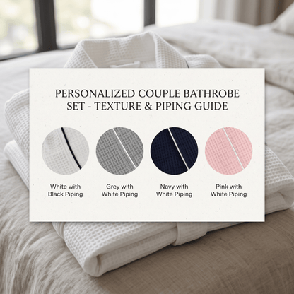 Personalized Couple Bathrobes, Set of Two