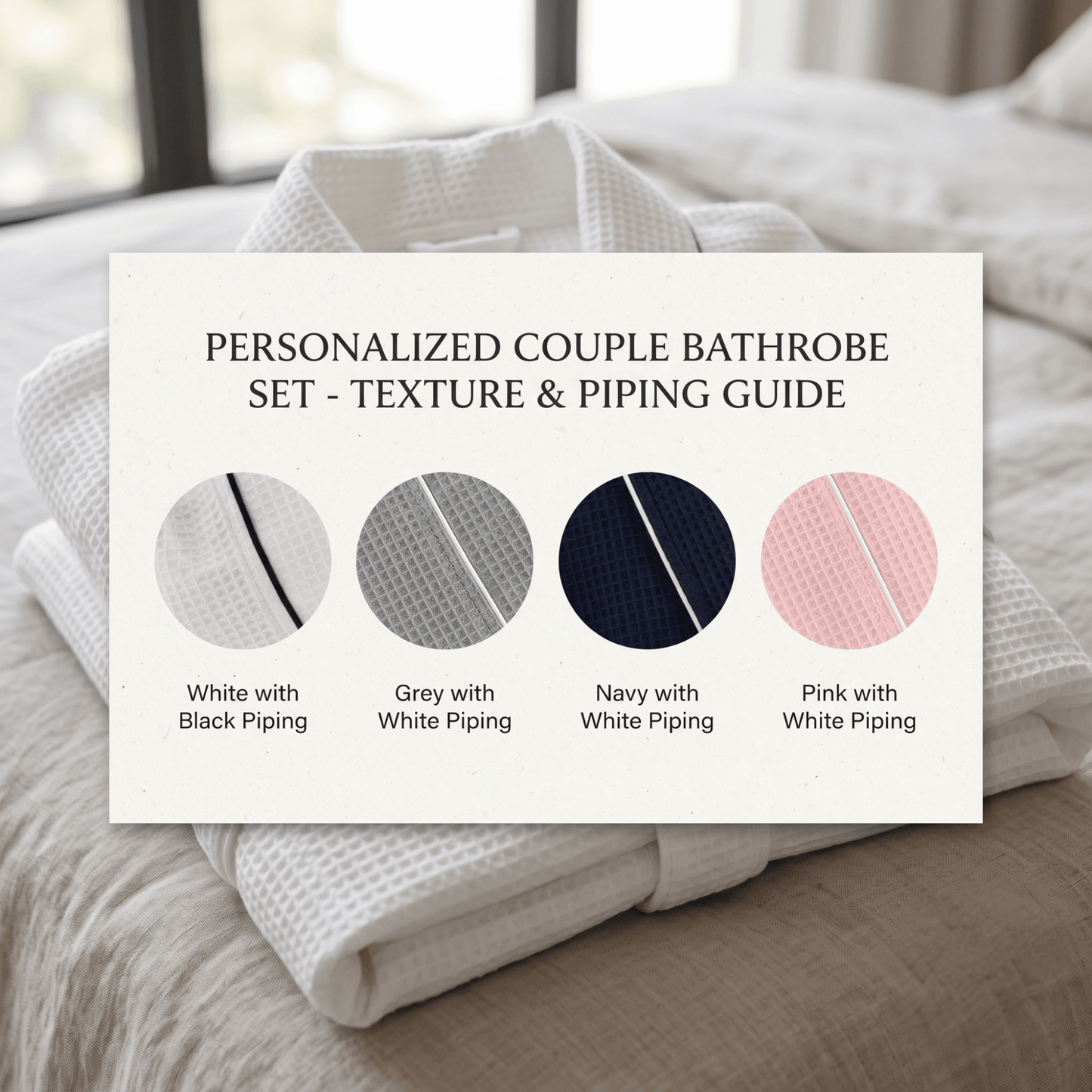 Personalized Waffle Bathrobe with Initials